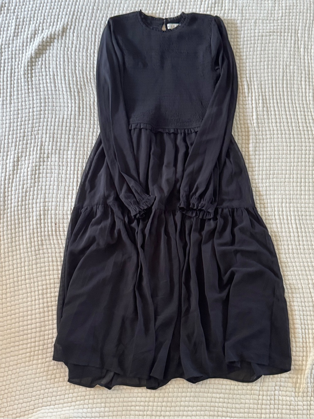HYFVE Black Long Sleeve Midi Dress